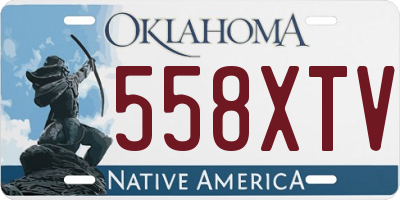 OK license plate 558XTV