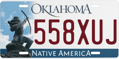 OK license plate 558XUJ