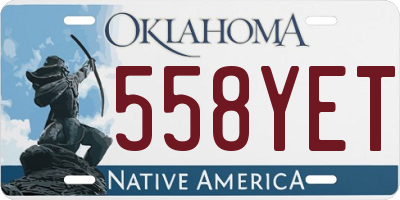 OK license plate 558YET
