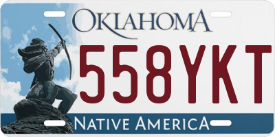 OK license plate 558YKT