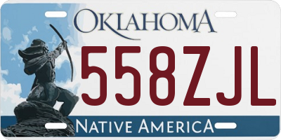 OK license plate 558ZJL