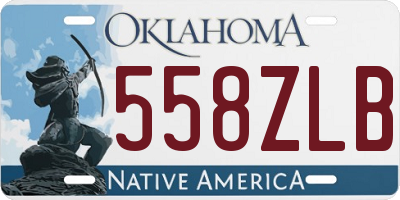 OK license plate 558ZLB