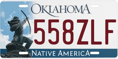 OK license plate 558ZLF