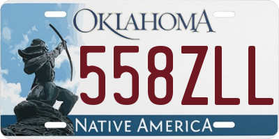 OK license plate 558ZLL