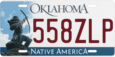 OK license plate 558ZLP