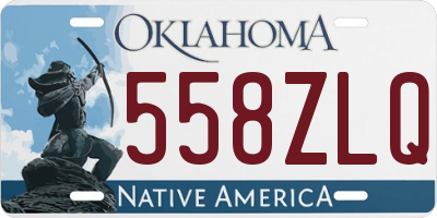 OK license plate 558ZLQ
