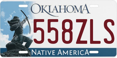 OK license plate 558ZLS
