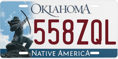 OK license plate 558ZQL
