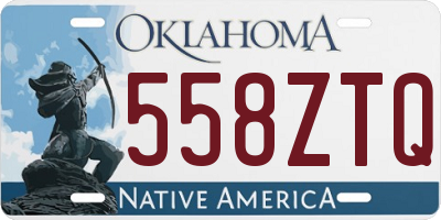 OK license plate 558ZTQ