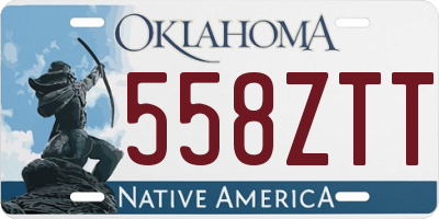 OK license plate 558ZTT