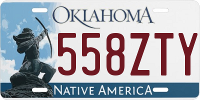 OK license plate 558ZTY