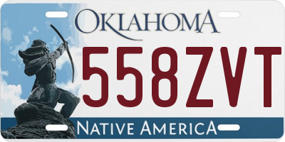 OK license plate 558ZVT