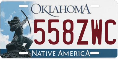 OK license plate 558ZWC