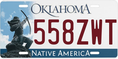 OK license plate 558ZWT