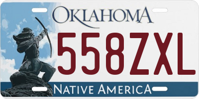 OK license plate 558ZXL