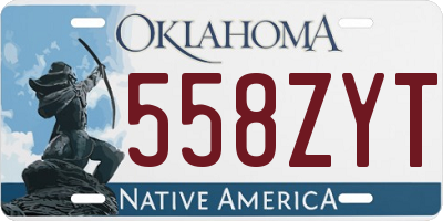 OK license plate 558ZYT