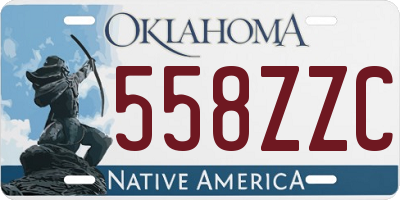 OK license plate 558ZZC