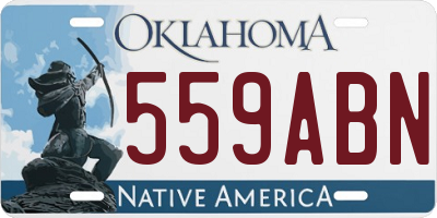 OK license plate 559ABN