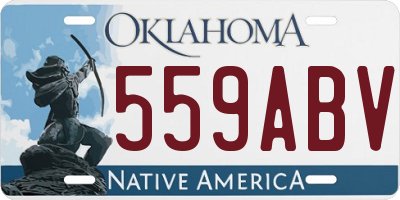 OK license plate 559ABV