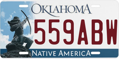 OK license plate 559ABW