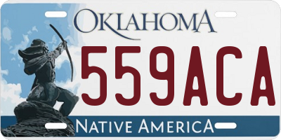 OK license plate 559ACA