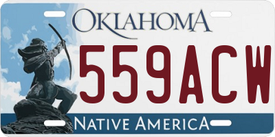 OK license plate 559ACW