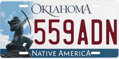 OK license plate 559ADN
