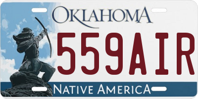 OK license plate 559AIR