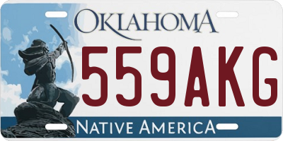 OK license plate 559AKG