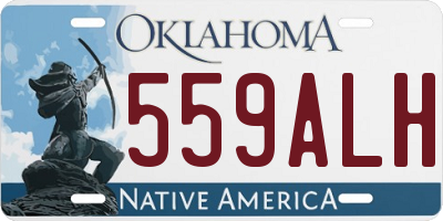 OK license plate 559ALH