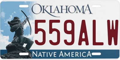 OK license plate 559ALW