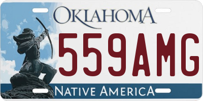 OK license plate 559AMG