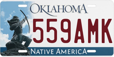 OK license plate 559AMK