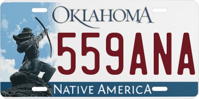 OK license plate 559ANA