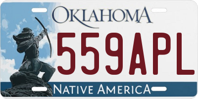 OK license plate 559APL