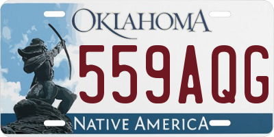 OK license plate 559AQG