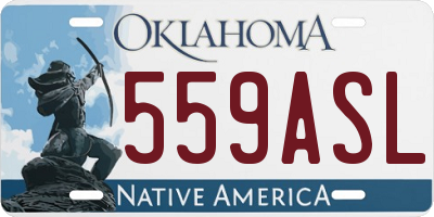 OK license plate 559ASL