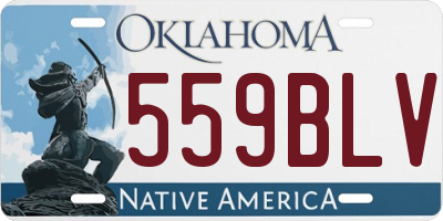 OK license plate 559BLV