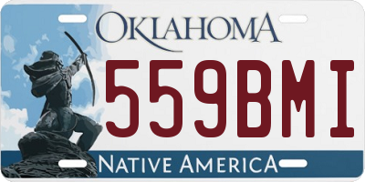 OK license plate 559BMI