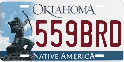 OK license plate 559BRD