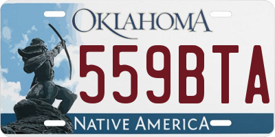 OK license plate 559BTA