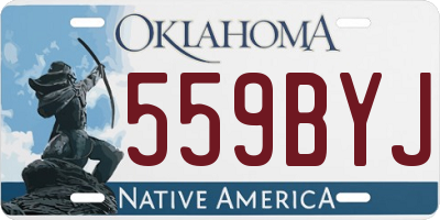 OK license plate 559BYJ