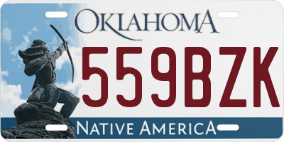 OK license plate 559BZK
