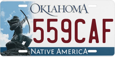 OK license plate 559CAF