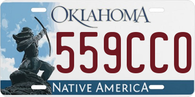 OK license plate 559CCO