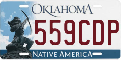 OK license plate 559CDP
