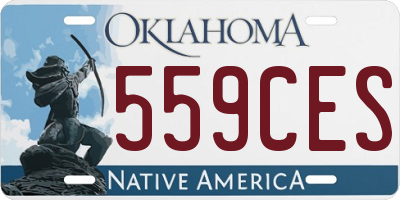 OK license plate 559CES