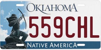 OK license plate 559CHL