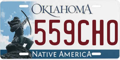 OK license plate 559CHO