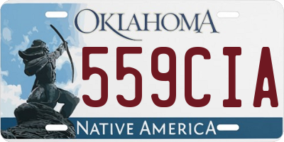 OK license plate 559CIA